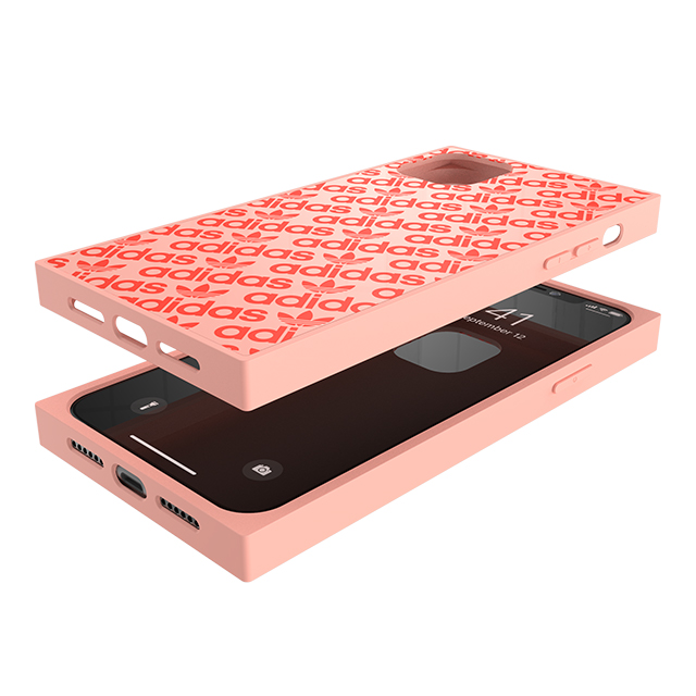 【iPhone11 ケース】SQUARE CASE (Ash pearl/Signal coral)サブ画像