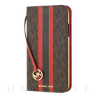 【iPhone11 ケース】Folio Case Red Stripe with Charm