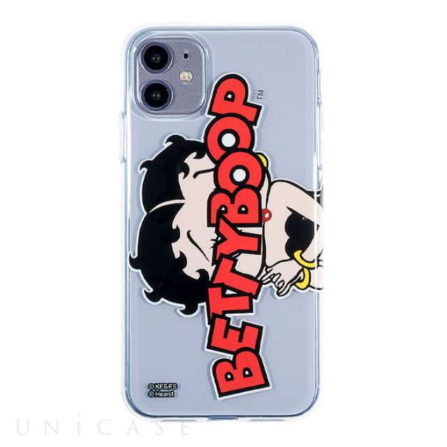 【iPhone11/XR ケース】Betty Boop クリアケース (LOGO RED ＆ BLACK)