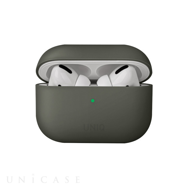 Airpods Pro ケース Lino プレミアム リキッド シリコン Airpods Pro ケース Moss Grey Uniq Iphoneケースは Unicase