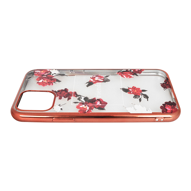 【iPhone11 Pro ケース】rienda メッキクリアケース (Red Flower/レッド)サブ画像