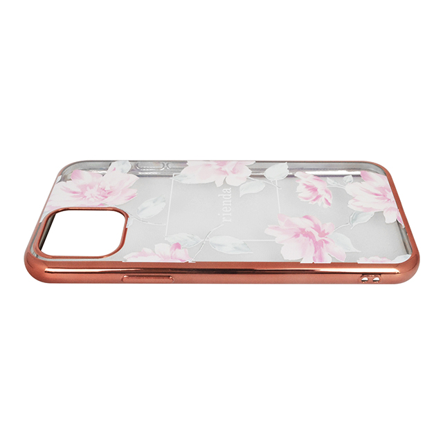 【iPhone11 Pro ケース】rienda メッキクリアケース (Lace Flower/ピンク)サブ画像