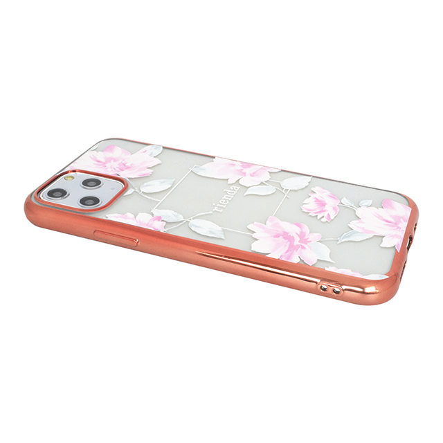 【iPhone11 Pro ケース】rienda メッキクリアケース (Lace Flower/ピンク)goods_nameサブ画像