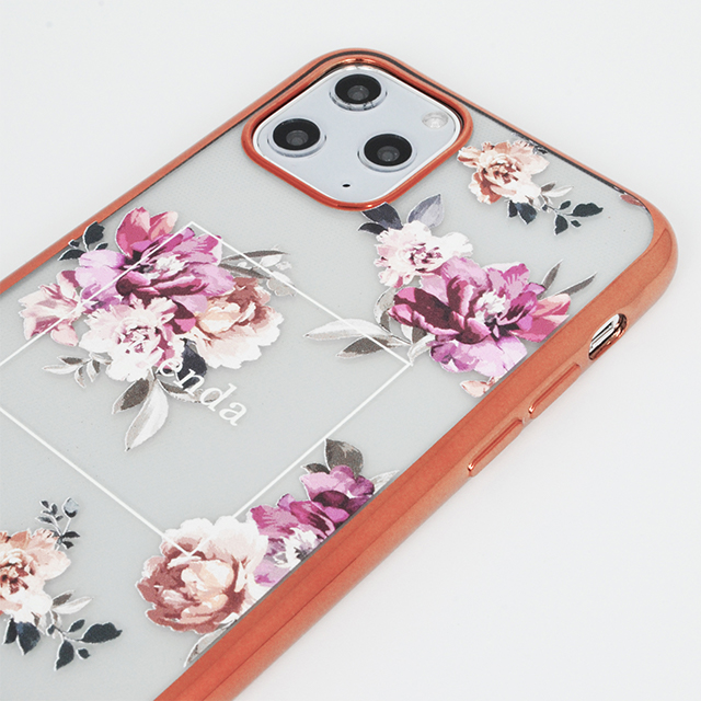 【iPhone11 Pro ケース】rienda メッキクリアケース (Brilliant Flower/バーガンディー)goods_nameサブ画像