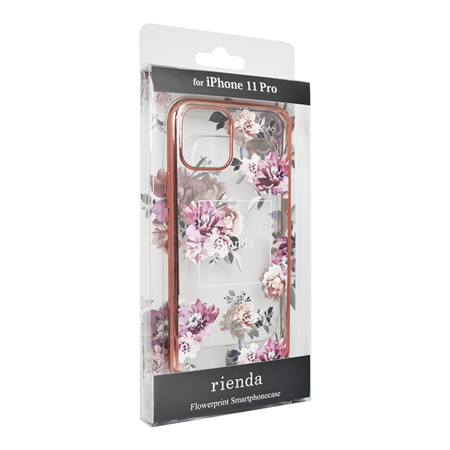 【iPhone11 Pro ケース】rienda メッキクリアケース (Brilliant Flower/バーガンディー)goods_nameサブ画像