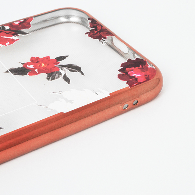 【iPhone11 ケース】rienda メッキクリアケース (Red Flower/レッド)サブ画像