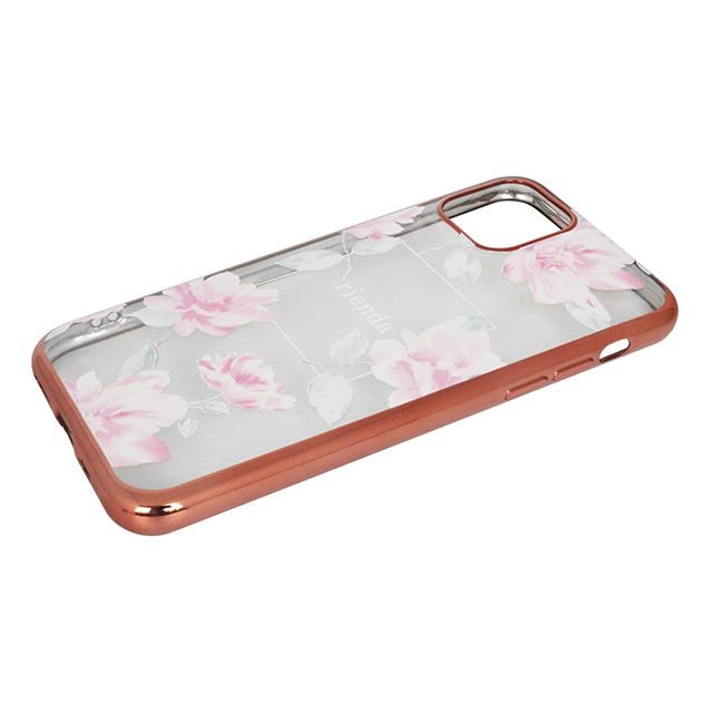 【iPhone11 ケース】rienda メッキクリアケース (Lace Flower/ピンク)goods_nameサブ画像