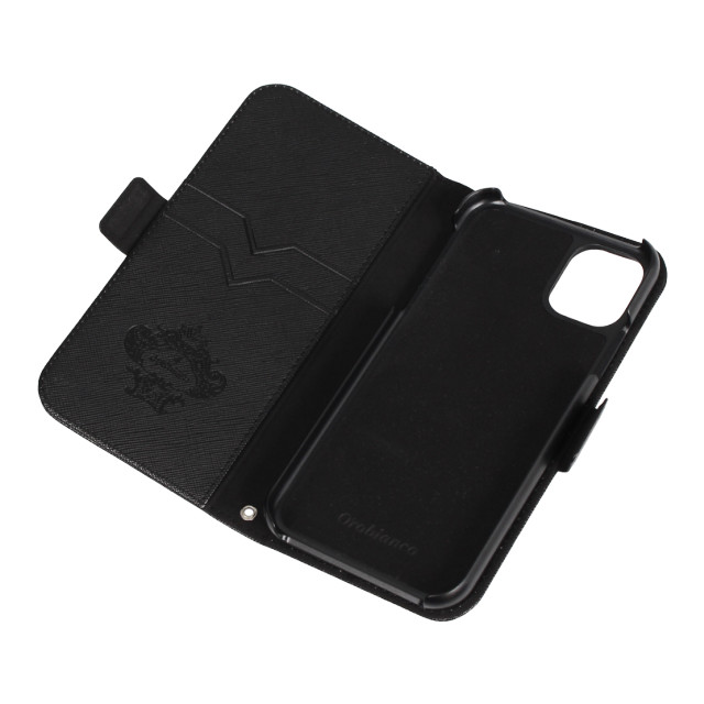 【iPhone11 ケース】“サフィアーノ調” PU Leather Book Type Case (ブラック)goods_nameサブ画像
