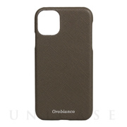 【iPhone11 ケース】“サフィアーノ調” PU Leather Back Case (グリーン)