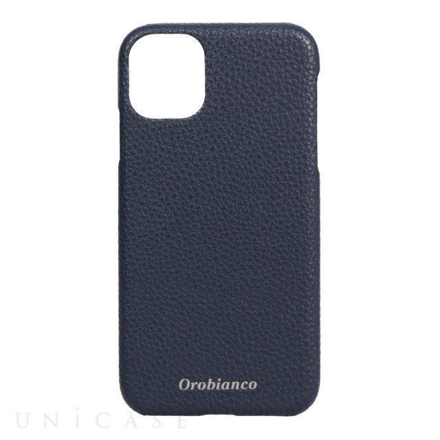 【iPhone11 ケース】“シュリンク” PU Leather Back Case (ブルー)