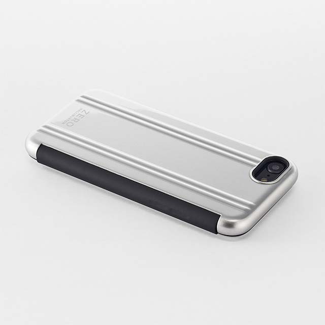 【iPhoneSE(第2世代)/8/7 ケース】ZERO HALLIBURTON Hybrid Shockproof Flip Case for iPhoneSE(第2世代) (Silver)サブ画像