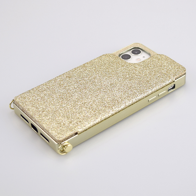 【iPhone11/XR ケース】Cross Body Case Glitter Series for iPhone11 (prism gold)サブ画像