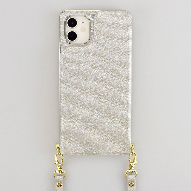 【iPhone11/XR ケース】Cross Body Case Glitter Series for iPhone11 (pearl silver)サブ画像