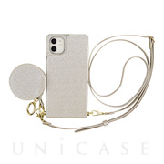 【iPhone11/XR ケース】Cross Body Case Glitter Series for iPhone11 (pearl silver)