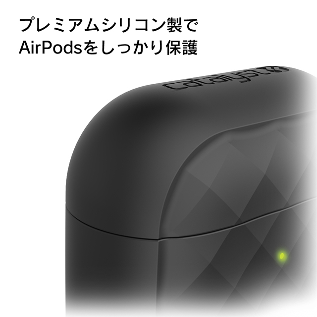 【AirPods(第2/1世代) ケース】リングクリップケース (ブラック)サブ画像