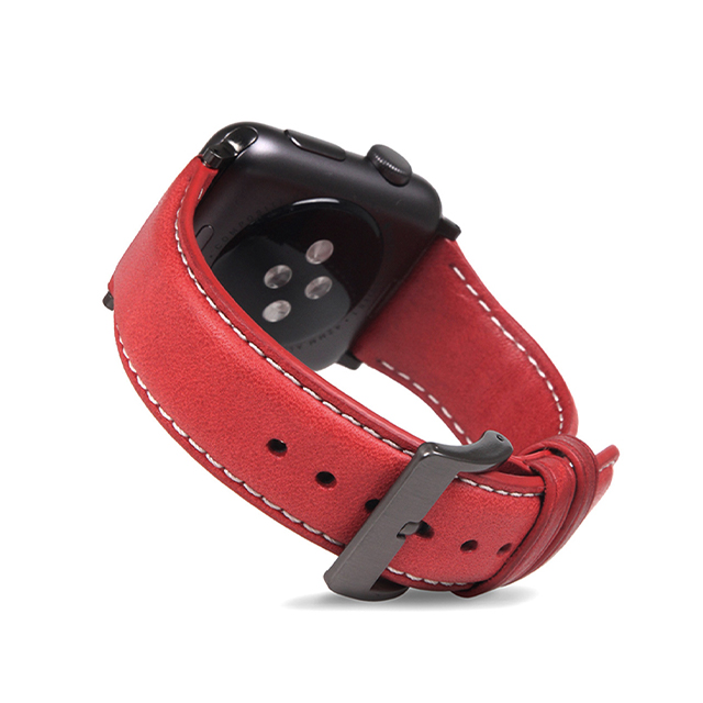 【Apple Watch バンド 45/44/42mm】Italian Minerva Box Leather (レッド) for Apple Watch SE(第2/1世代)/Series9/8/7/6/5/4/3/2/1goods_nameサブ画像