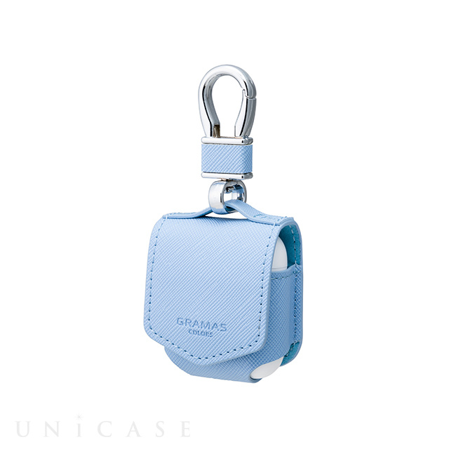 【AirPods(第2/1世代) ケース】“EURO Passione” PU Leather Case (Light Blue)