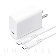 USB PD 電源アダプタ USB-Cポート USB-C ＆ USB-Cケーブル付き (ホワイト)