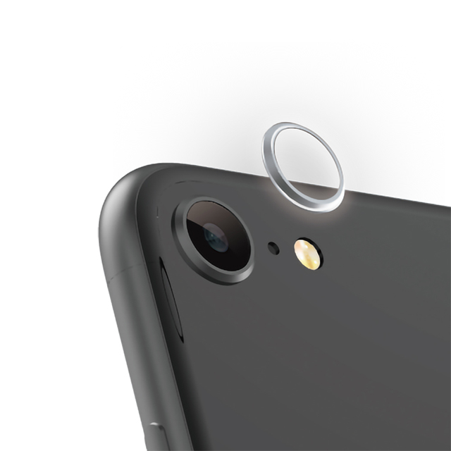【iPhoneSE(第3/2世代)】[Lens Bumper]カメラレンズ保護アルミフレーム (シルバー)サブ画像