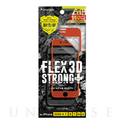 【iPhoneSE(第2世代)/8/7/6s/6 フィルム】[FLEX 3D STRONG＋] 耐衝撃バンパーフレームガラス (オレンジ)
