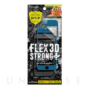 【iPhoneSE(第2世代)/8/7/6s/6 フィルム】[FLEX 3D STRONG＋] 耐衝撃バンパーフレームガラス (ブルー)