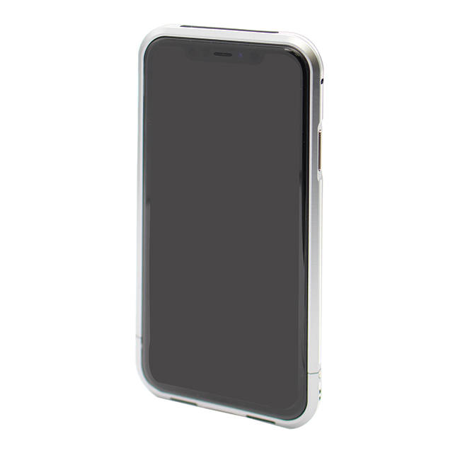 【iPhone11 Pro ケース】アルミニウムバンパー (ガンメタ×シルバー)サブ画像