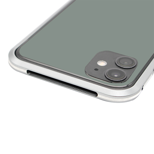 【iPhone11 Pro ケース】アルミニウムバンパー (ガンメタ×シルバー)サブ画像