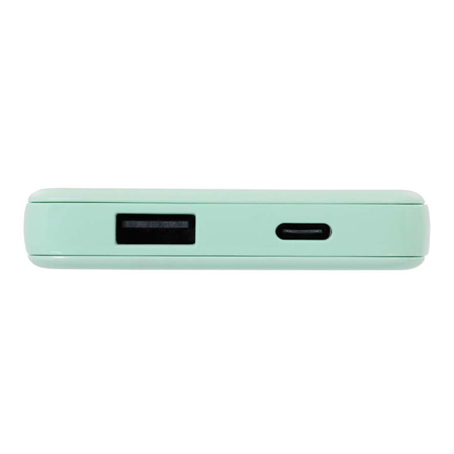 USB Type-Cケーブル付属 小型軽量モバイルバッテリー 5000mAh USB Type-C入出力＋ USB Type-A出力 (ミントブルー)サブ画像