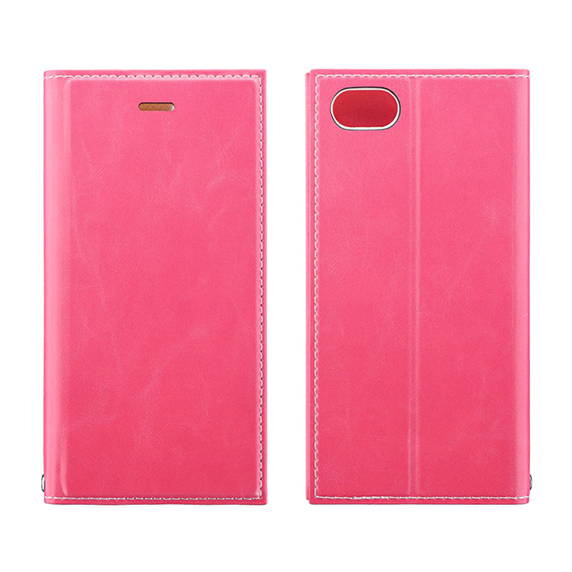 【iPhoneSE(第3/2世代)/8/7 ケース】薄型PUレザーフラップケース「PRIME」 (ピンク)サブ画像