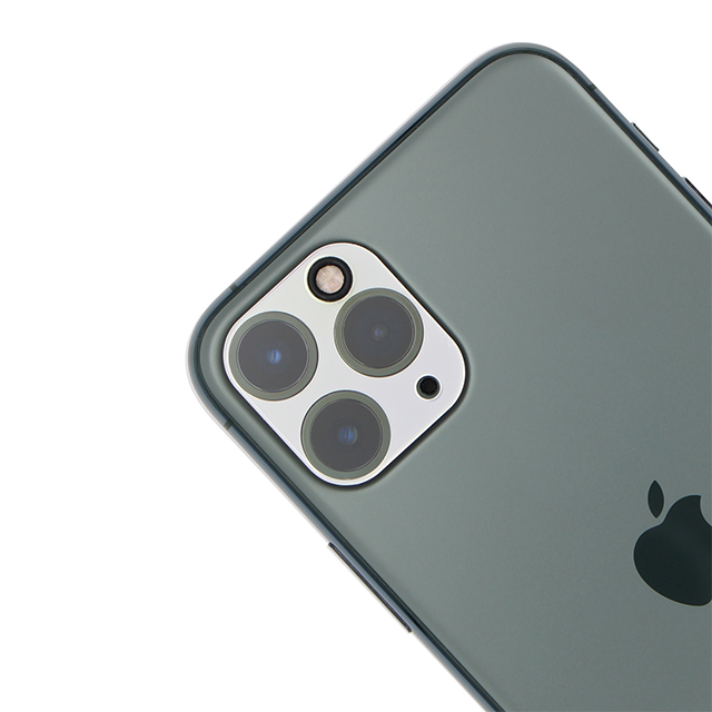 【iPhone11 Pro/11 Pro Max フィルム】カメラ全体保護アクリルカバー (ホワイト)サブ画像