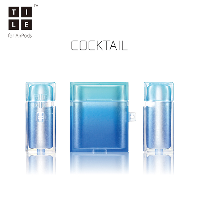 【AirPods(第2/1世代) ケース】TILE COCKTAIL (グラデーション BLUE)サブ画像