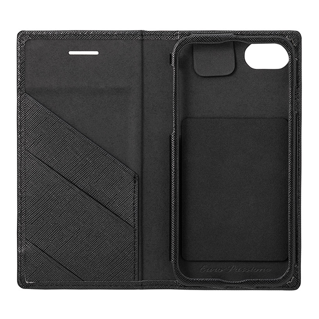【iPhoneSE(第3/2世代)/8/7/6s/6 ケース】“EURO Passione” PU Leather Book Case (Black)goods_nameサブ画像