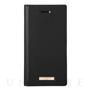 【iPhoneSE(第3/2世代)/8/7/6s/6 ケース】“Shrink” PU Leather Book Case (Black)