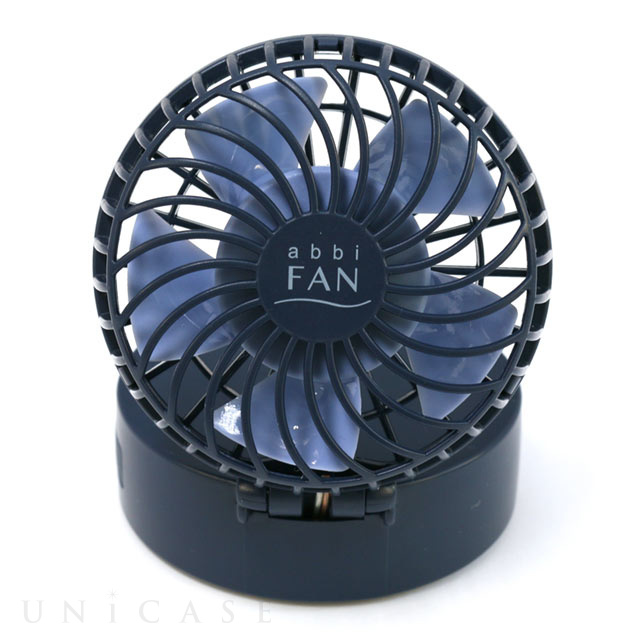 abbi Fan Mirror ハンズフリーポータブル扇風機ミラー付き (ネイビー)
