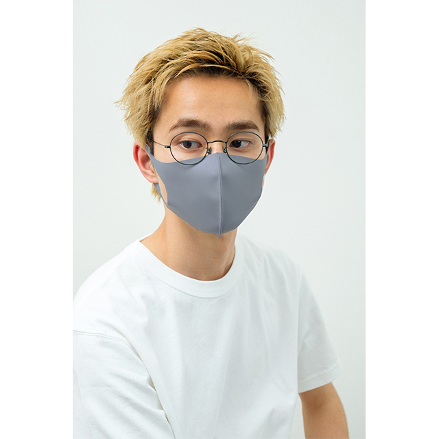 デザイナーズパックマスク[冷感（涼感）･抗菌･防臭･360度ストレッチ性能付き] メンズ (グレー)