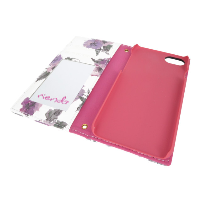 【iPhoneSE(第3/2世代)/8/7/6s/6 ケース】rienda スクエア手帳 (Parm Flower/ピンク)サブ画像