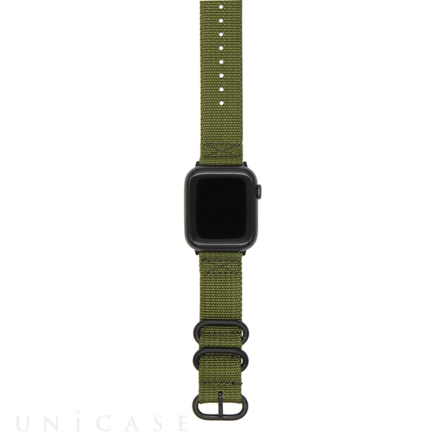 【Apple Watch バンド 49/45/44/42mm】ナイロンバンド (カーキ) for Apple Watch Ultra2/1/SE(第2/1世代)/Series9/8/7/6/5/4/3/2/1