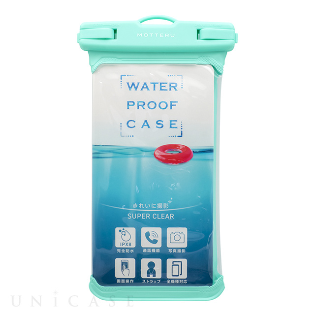 スマホポーチ】MOTTERU IPX8 完全防水 クリア素材でキレイに撮影 スマートフォン用 防水ケース MOT-WPC002 (グリーンブルー)  Owltech | iPhoneケースは UNiCASE