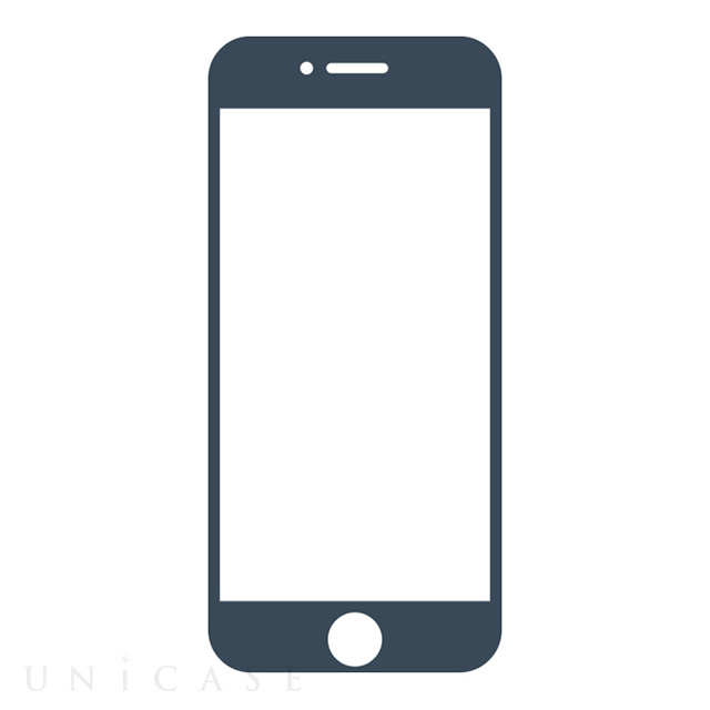 【iPhone8/7/6s/6 フィルム】iFace ラウンドエッジ強化ガラス 液晶保護シート (Reflection/ネイビー)