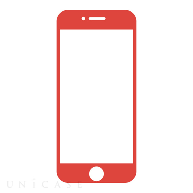 【iPhone8/7/6s/6 フィルム】iFace ラウンドエッジ強化ガラス 液晶保護シート (Reflection/レッド)