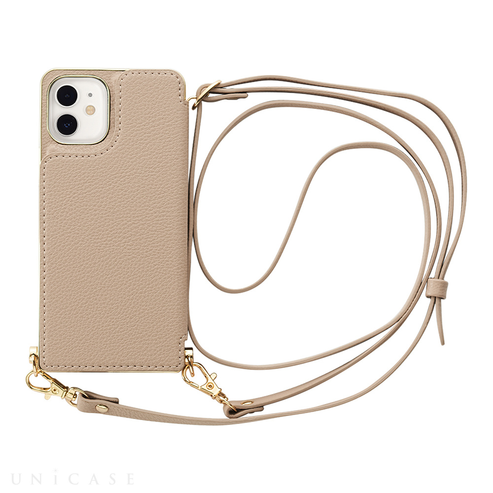 【iPhone12 mini ケース】Cross Body Case for iPhone12 mini (beige)