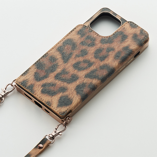 【iPhone12/12 Pro ケース】Cross Body Case Animal Series for iPhone12/12 Pro （leopard）サブ画像
