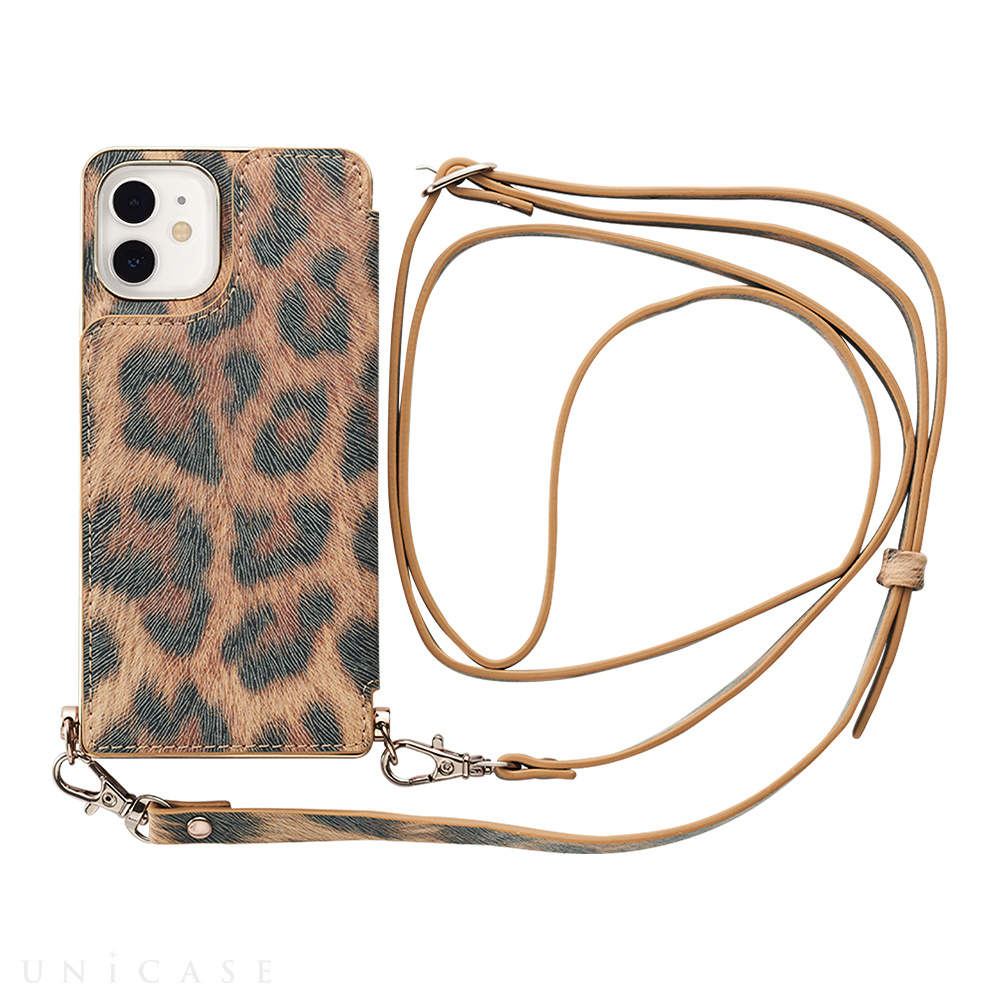 【iPhone12 mini ケース】Cross Body Case Animal Series for iPhone12 mini （leopard）