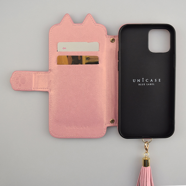 【iPhone12/12 Pro ケース】Tassel Tail Cat Flip Case for iPhone12/12 Pro (pink)goods_nameサブ画像