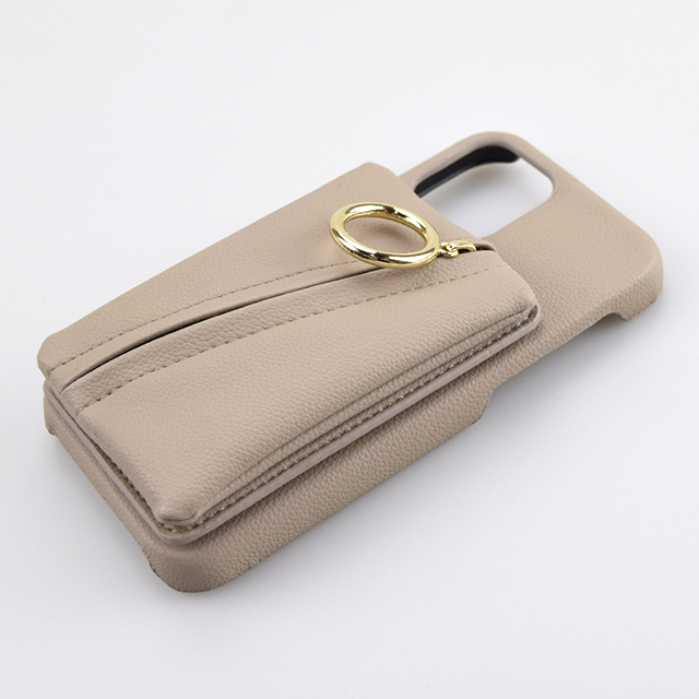 【iPhone12/12 Pro ケース】Clutch Ring Case for iPhone12/12 Pro (beige)