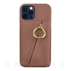 【iPhone12/12 Pro ケース】Clutch Ring Case for iPhone12/12 Pro (gray pink)
