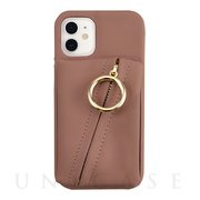 【iPhone12 mini ケース】Clutch Ring Case for iPhone12 mini (gray pink)