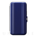 【iPhone12 mini ケース】ZERO HALLIBURTON Hybrid Shockproof Flip Case for iPhone12 mini (Blue)