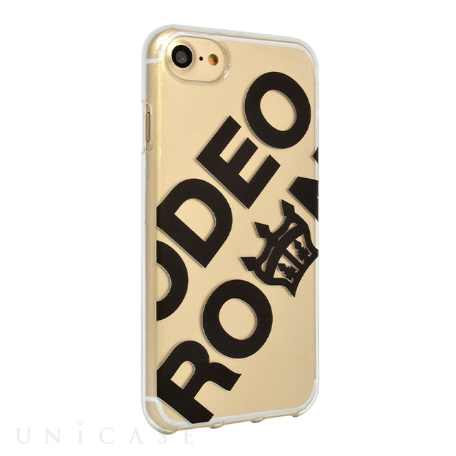 【iPhoneSE(第3/2世代)/8/7/6s/6 ケース】RODEO CROWNS TPUクリアケース (ビッグロゴ/黒)