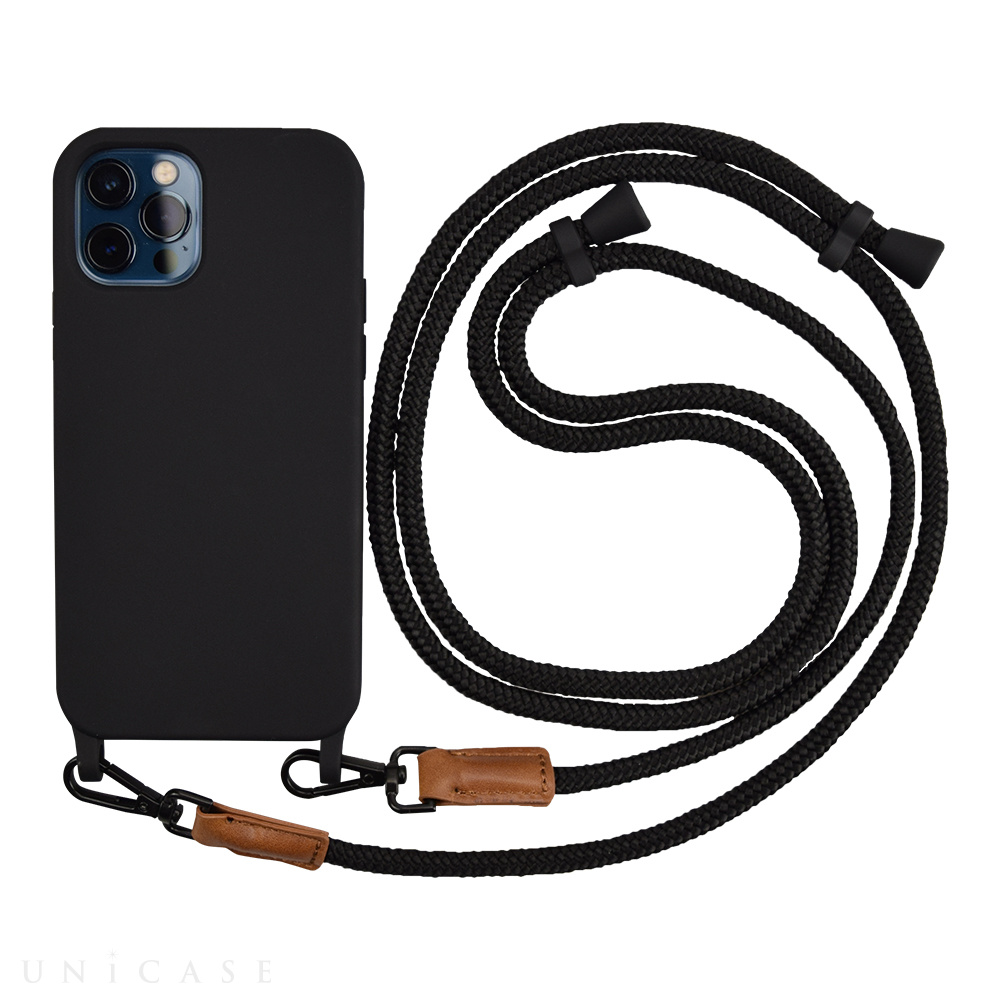 【iPhone12/12 Pro ケース】Shoulder Strap Case for iPhone12/12 Pro (black)